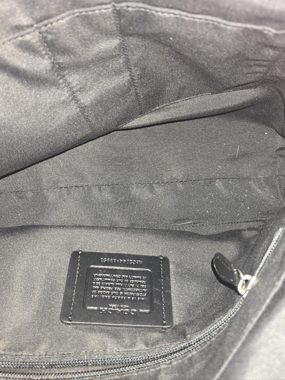 Coach Pebble Navy Pebble Leather Graham Laptop  Messenger Bag NWOT - Picture 13 of 16